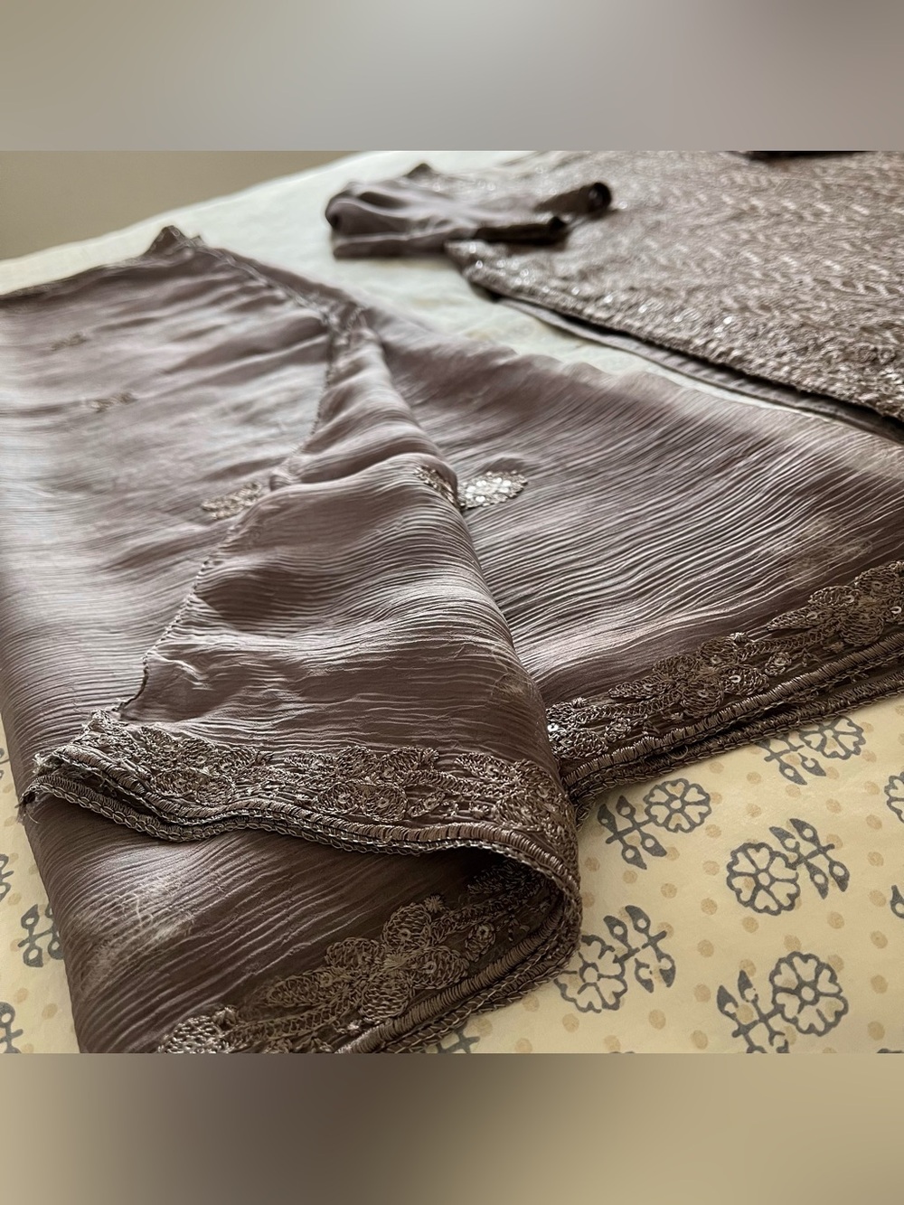 Shiny Sequin Embellished Shalwar Kameez - Picture 7 of 13